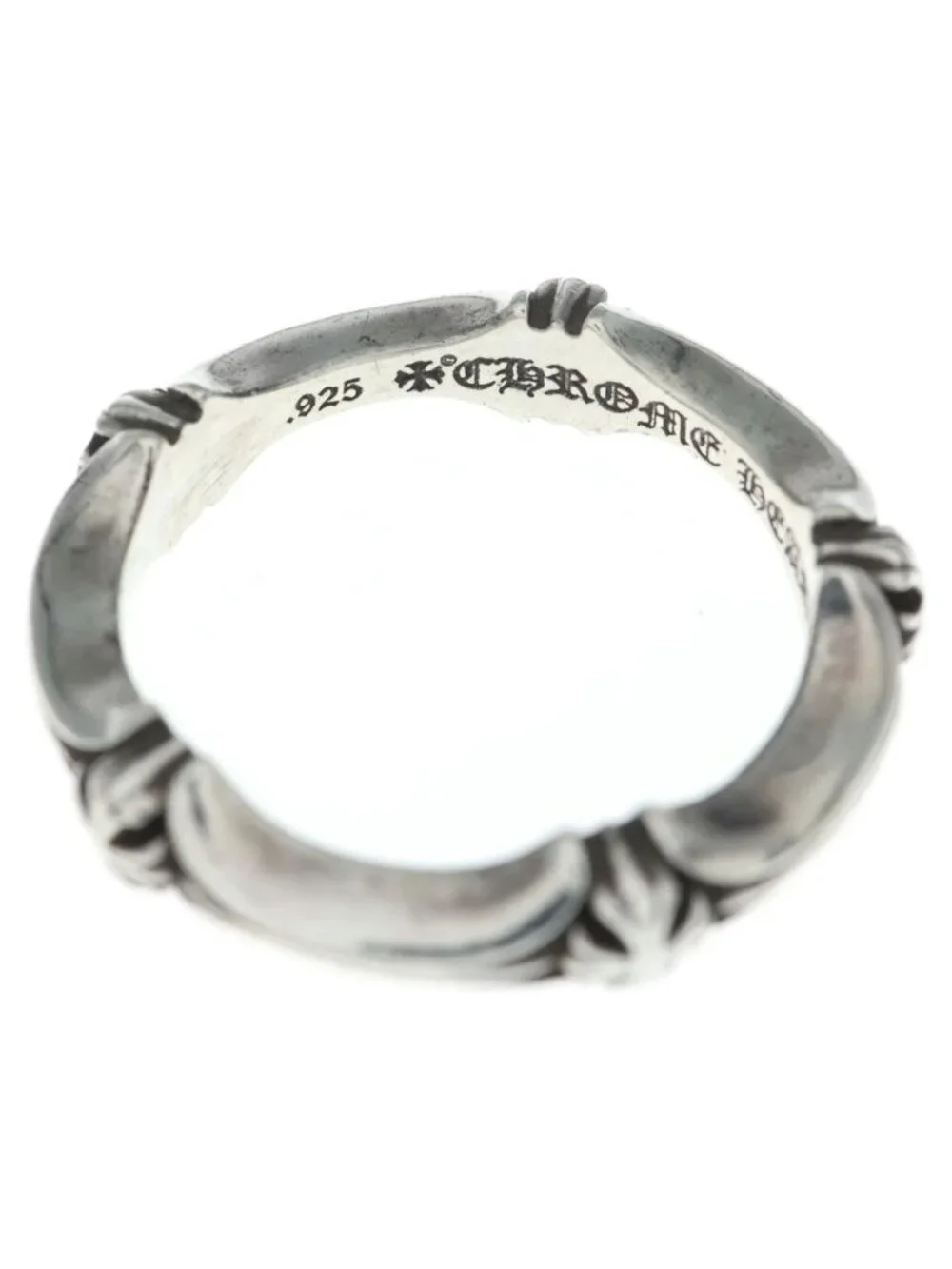 Chrome Hearts Plus and Bone Ring Silver